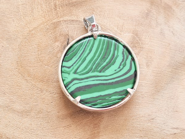 pendentif malachite et arbre de vie